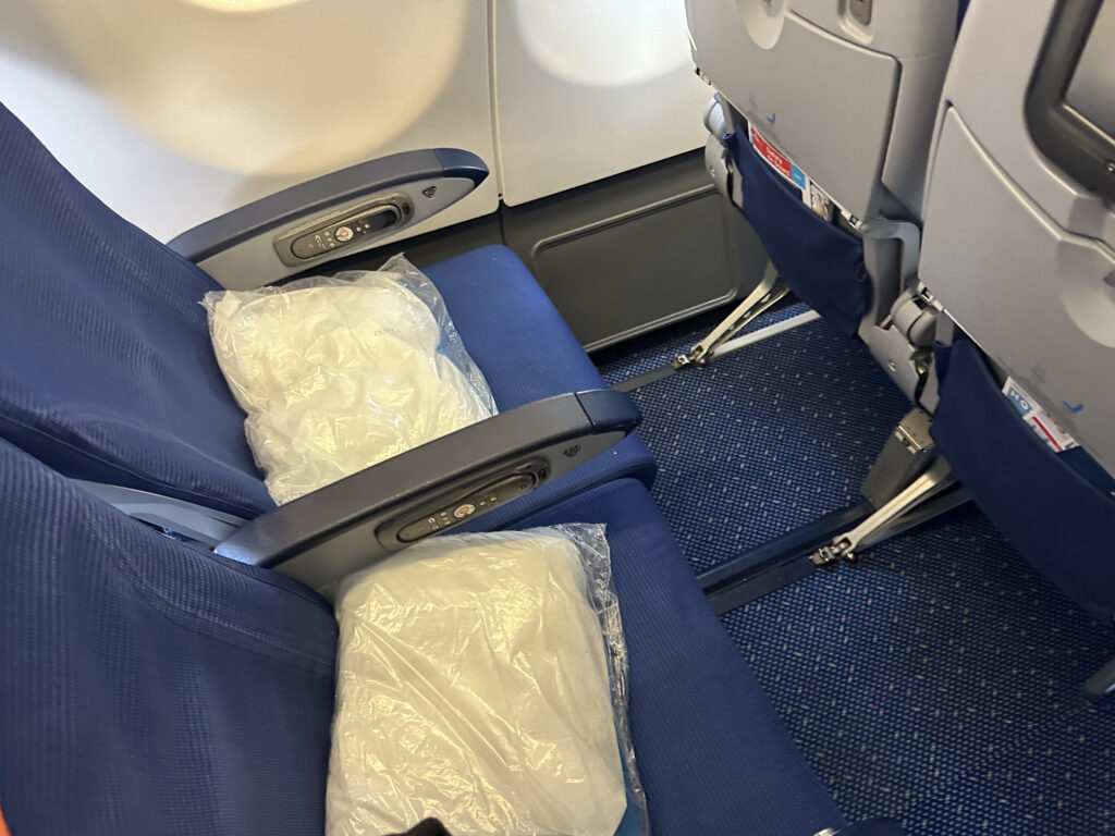 a seat of an airplane