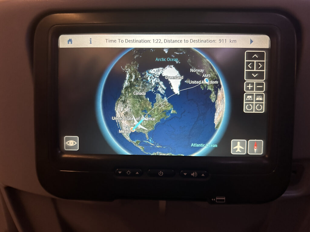 a screen with a map on it