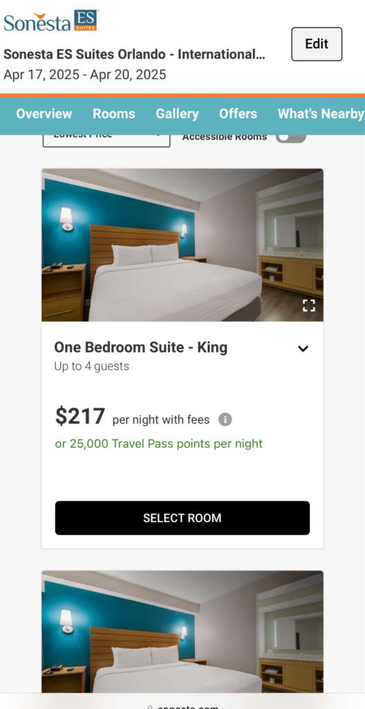 a screenshot of a hotel room