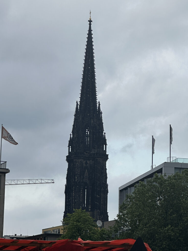 a tall tower with a spire