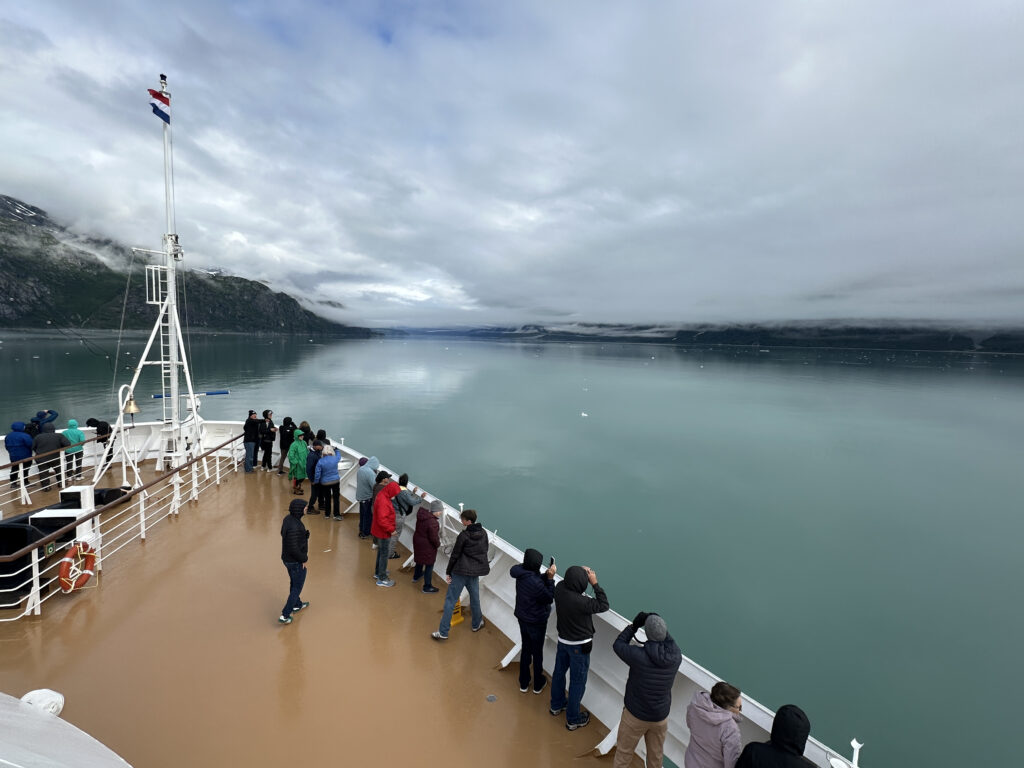 a group of people on a boat