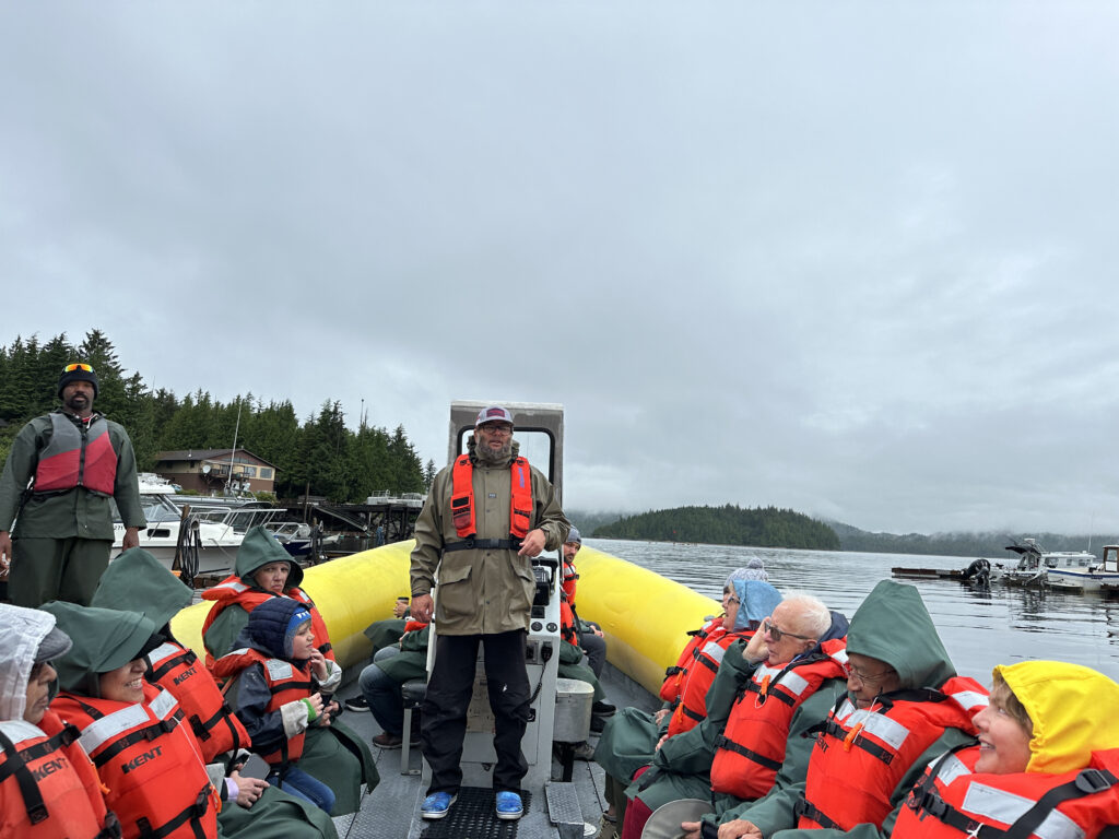 a group of people on a boat