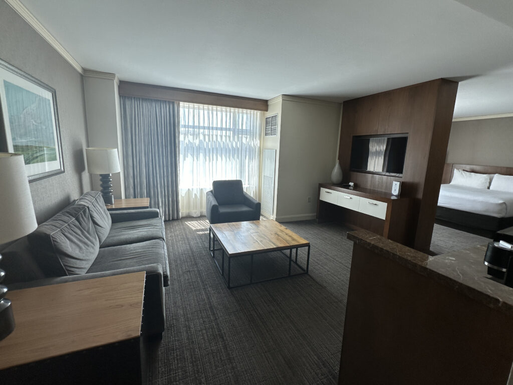 a room with couches and a tv