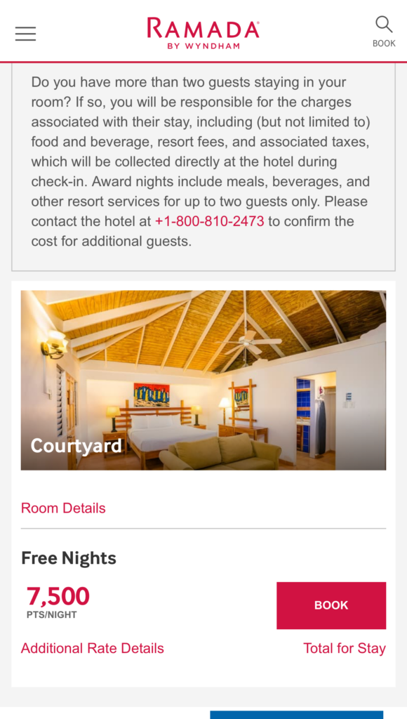 screenshot of a hotel room