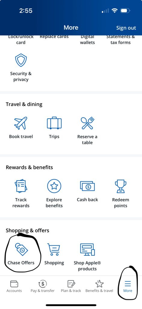a screenshot of a travel and dining program
