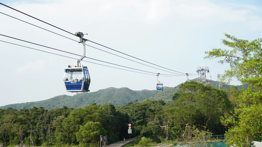 a gondola with people on it