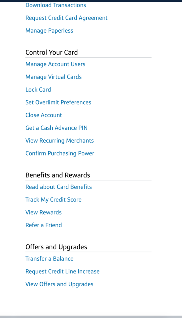 a screenshot of a credit card