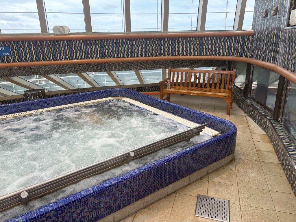 a hot tub inside a room