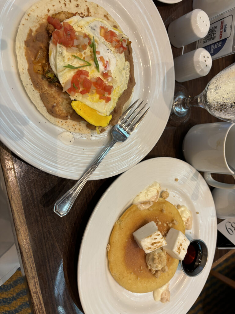 a plate of food on a table
