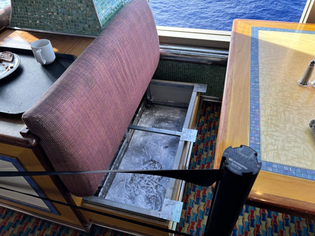 a seat in a restaurant
