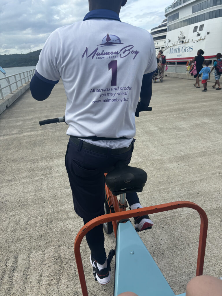 a man riding a bicycle
