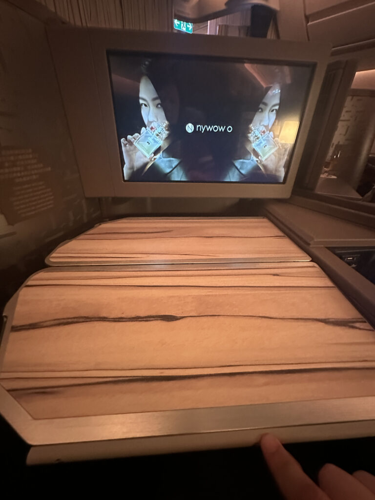 a television on a table