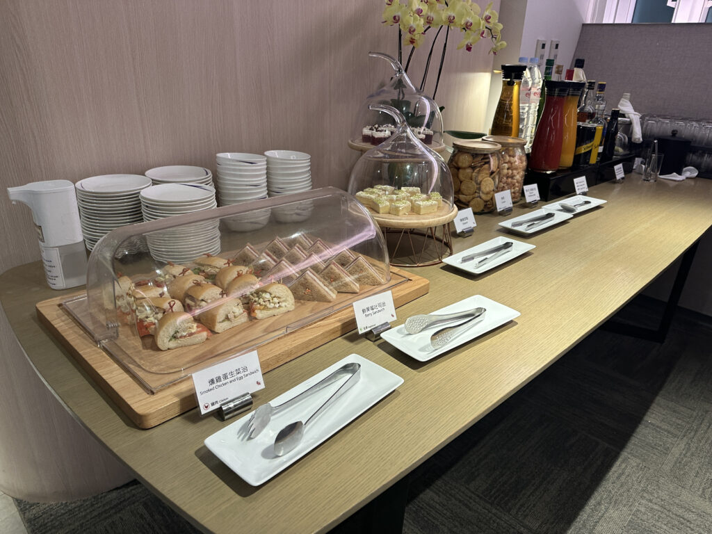 a table with food on it