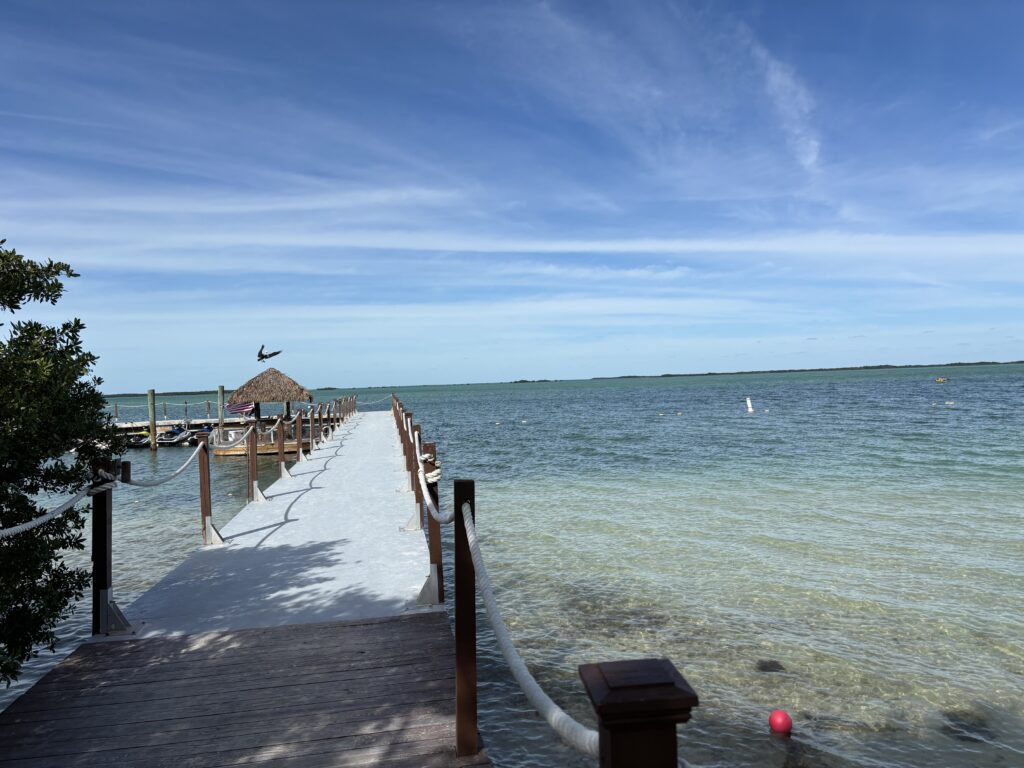 a dock with a rope attached to it
