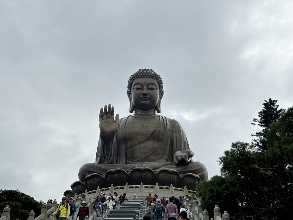 a large statue of a buddha