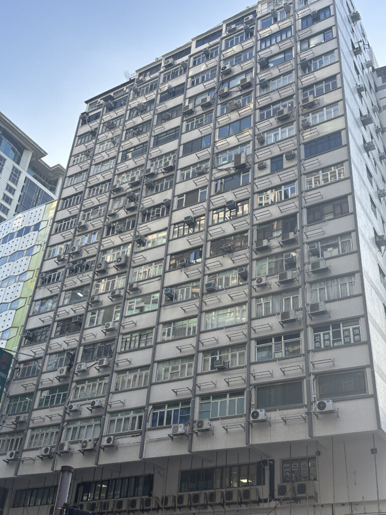 a tall building with many windows
