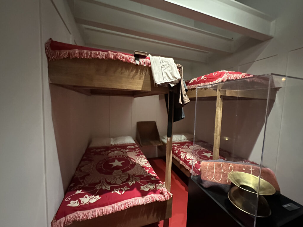 a bunk beds in a room