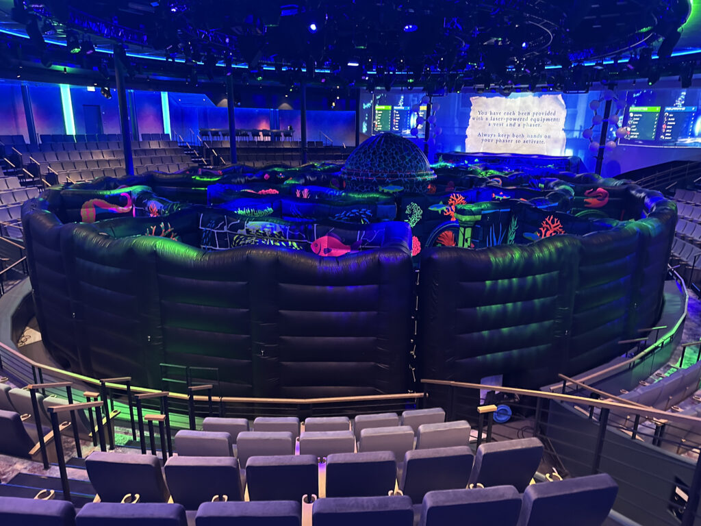 Laser tag arena on Icon of the Seas