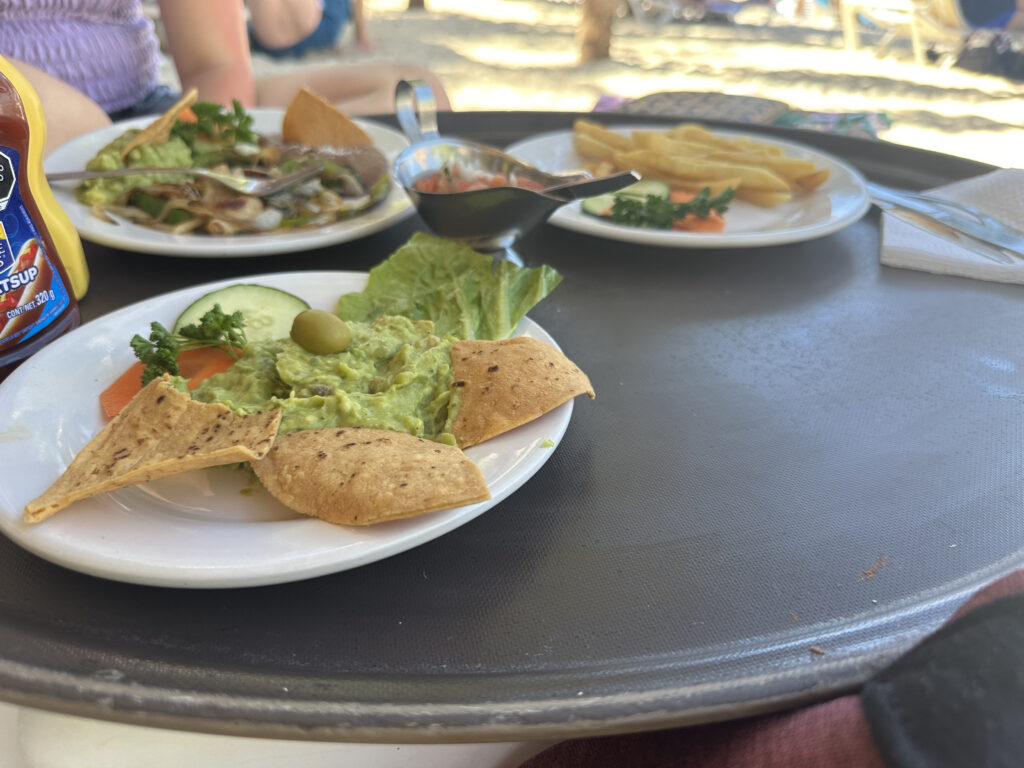 a plate of food on a table