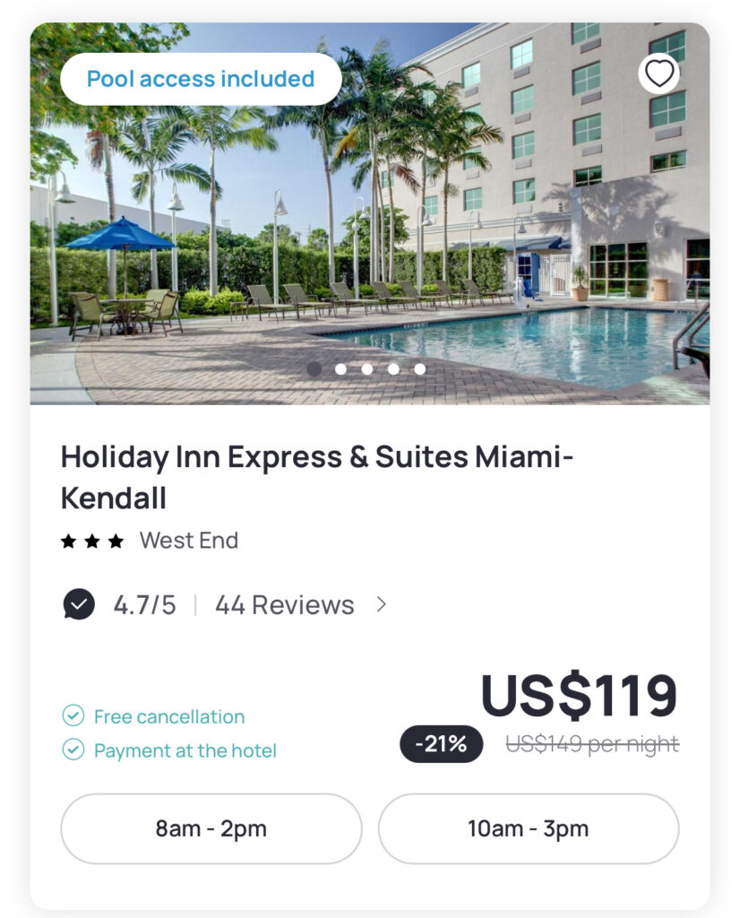 a screenshot of a hotel