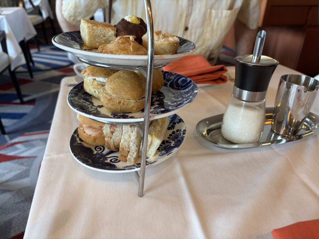 a plate of pastries on a table