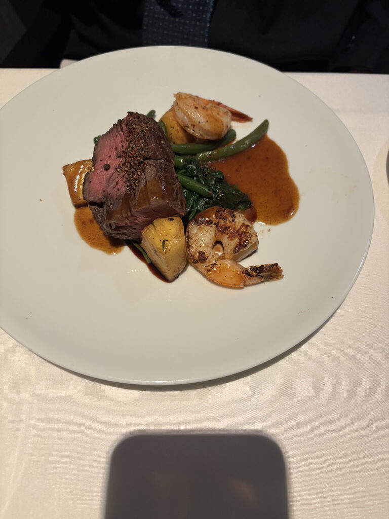 a plate of food on a table