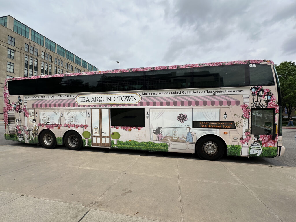 a bus with a large window