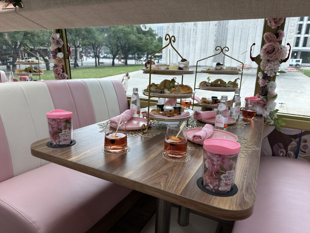 a table with food on it