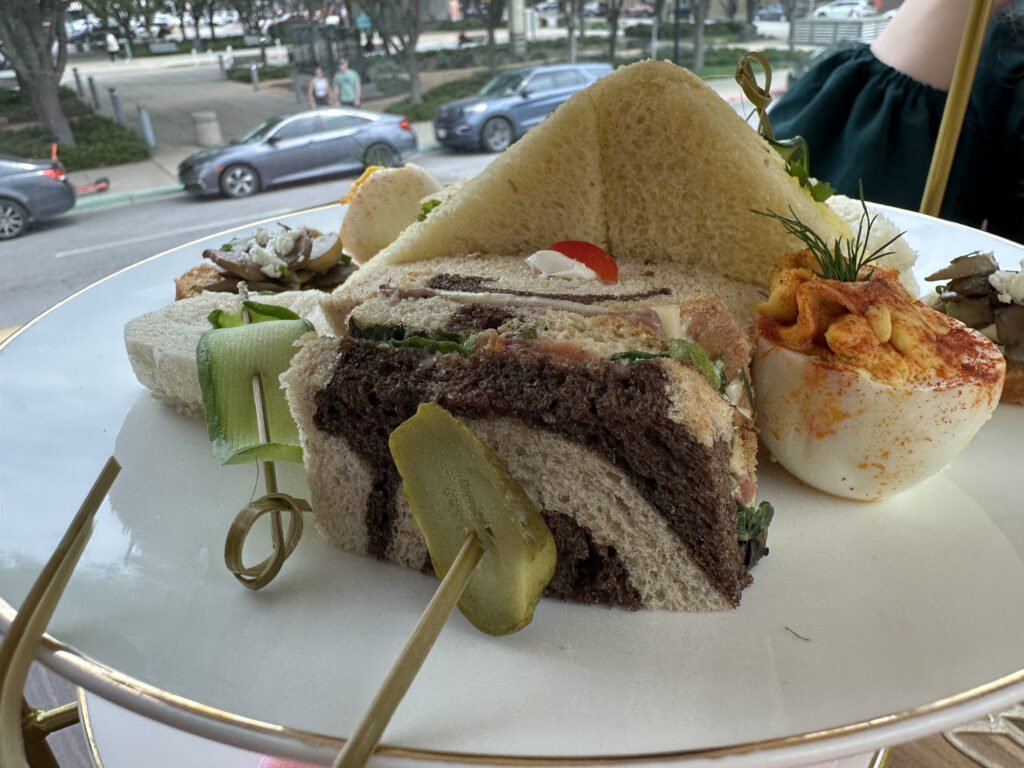 a plate of food on a table