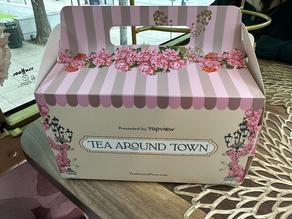 a box with flowers on it