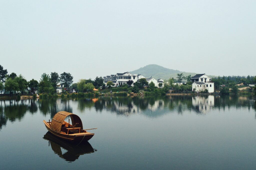 a boat on the water